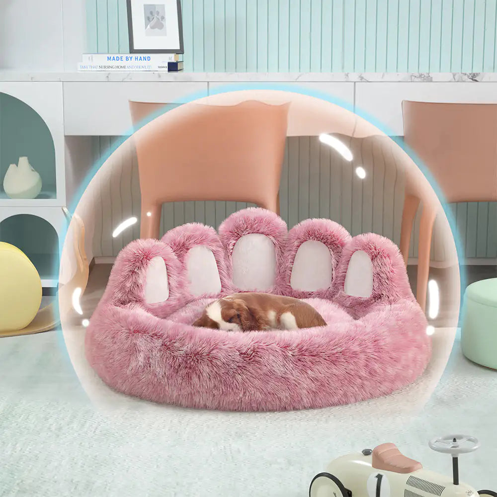 Extended Plush Lounge Bed for Cats