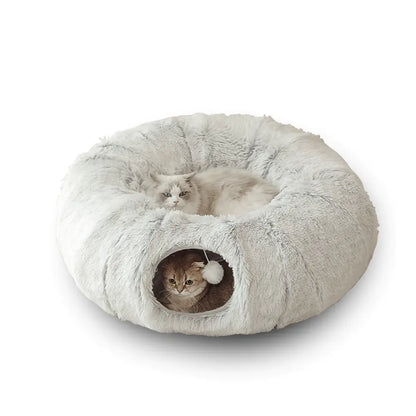 2-in-1 Cozy Tunnel Bed for Calm Play & Rest