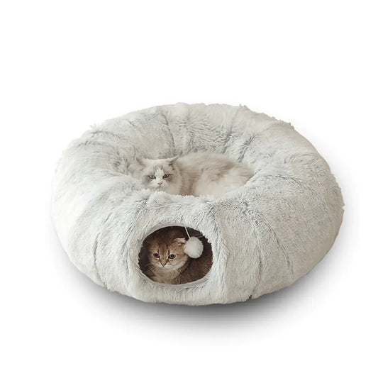 2-in-1 Cozy Tunnel Bed for Calm Play & Rest
