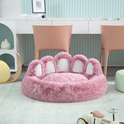 Extended Plush Lounge Bed for Cats