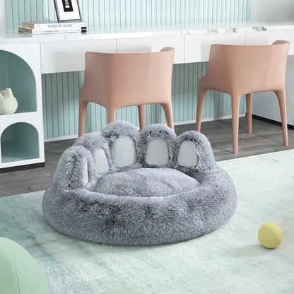 Extended Plush Lounge Bed for Cats